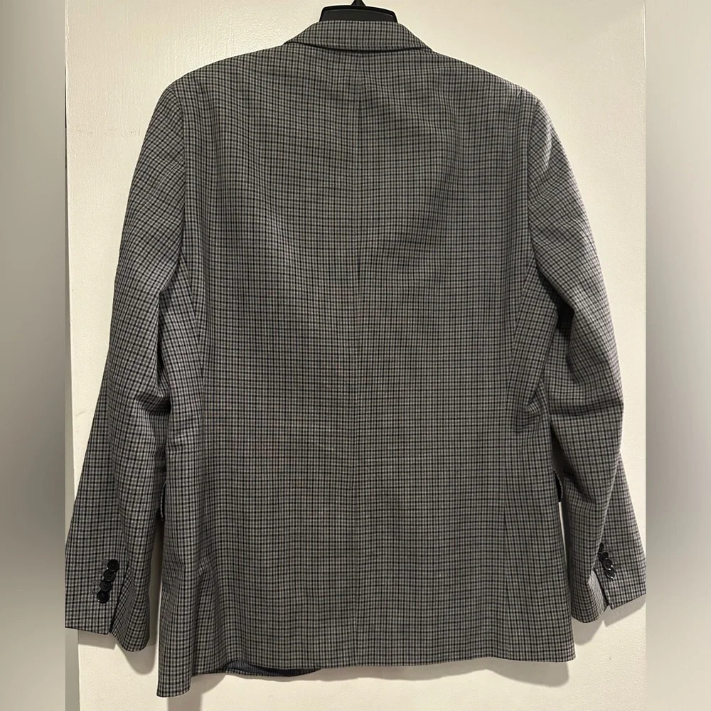 Banana Republic Tailored Fit Plaid Cotton Two Button Blazer🪻